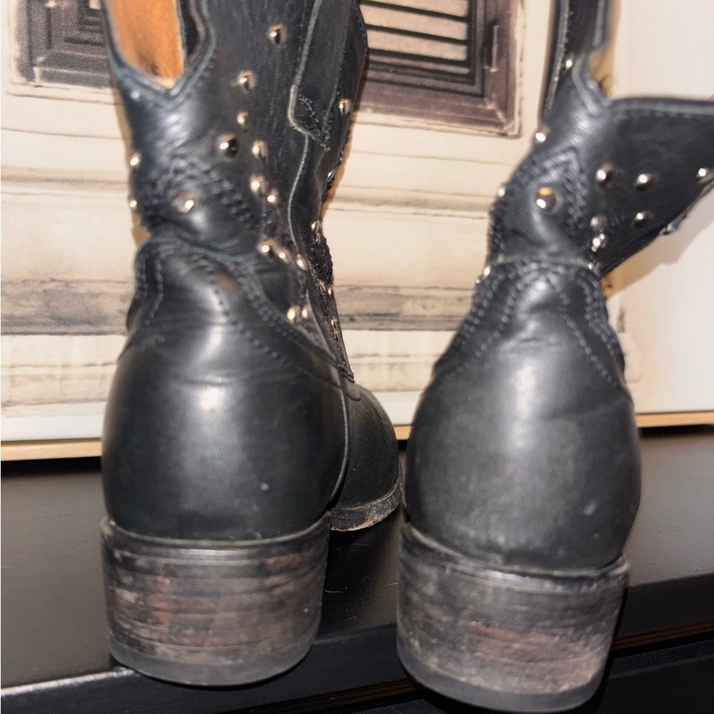 Miz Mooz Cozumel ankle studded cowboy boot 6.5 - Picture 3 of 5